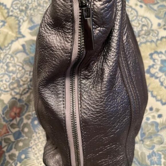 Tory Burch Metallic Grey Shoulder Bag Great Condition - Picture 5 of 9